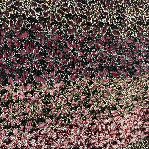 🎈LAURA women whimsical whimsigoth fairycore metallic floral laced top size M - Picture 2 of 7